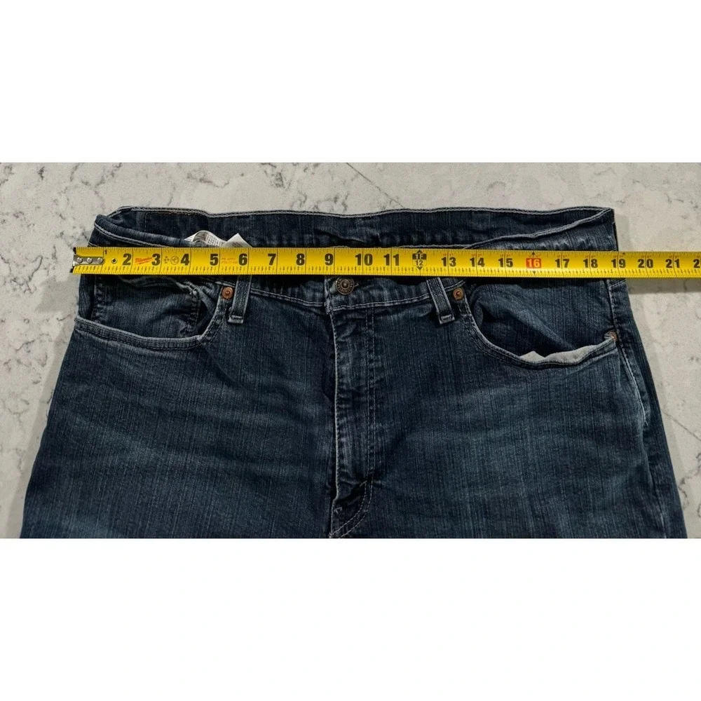 Levi's 559 Jeans Mens 38x30 Blue Dark Wash Relaxed Fit Straight Leg Cotton Denim